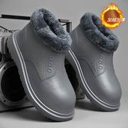 冬季防水雪地靴男特厚保暖大棉靴子加绒超轻短筒防滑加厚棉鞋男士