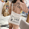 斜跨个性帆布街头女包韩版帆布，女单肩印花包包，秋款斜跨2022