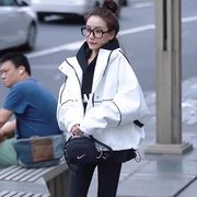 韩系工装百搭连帽外套女2022秋季高级范棒球服短款上衣ins潮