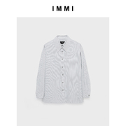 immi23秋冬条纹，衬衫布假两件双门襟衬衫132st037x