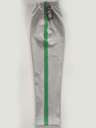 可中小学生男女校裤灰色，直筒裤拼接2厘米，草绿色条纹有兜全棉