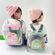 儿童透明果冻双肩包韩系清新女童，背包出游可爱男童休闲零食小书包