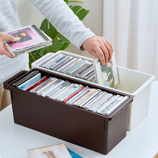日本进口刻录光盘cd盒大容量，dvd碟片收纳漫画，ps4书本整理储存盒子