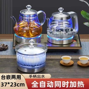 37x23抽水式电热水壶煮茶壶全自动电热壶自动断电泡茶保温茶台专