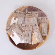 日本制荷札吊牌 日用纸质标签条 日式复古礼物包装挂牌麻绳套装