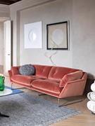 北欧意式轻奢极简布艺，沙发绿色双人小户型客厅奶油，法式沙发可拆洗