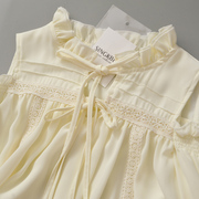 孕妇套装夏季时尚时髦雪纺，a露肩娃娃衫，小个子上衣+短裙两件套