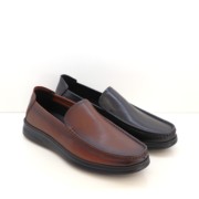 哈森2024年男鞋ms244011牛皮，舒适一脚蹬单鞋轻质，发泡底皮鞋