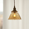 简约复古日式玻璃小吊灯创意，个性北欧设计师卧室，床头吧台玄关灯具