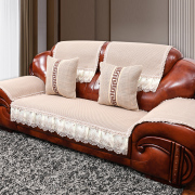 欧式真皮沙发垫专用防滑坐垫老式一二三四季通用沙发套罩盖布定制