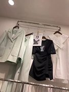 服装店衣架上墙货架展示架不锈钢，拉丝正挂侧挂架网红简约衣服架子