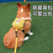 宠物狗狗自背包外出书包，牵引胸背带牵引绳，柯基泰迪小型犬背包自背