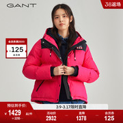 GANT甘特女士时尚拼色休闲运动短款保暖棉服夹克外套4700185