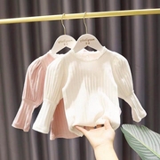 女宝宝设计感打底衫，女婴儿童2024秋装女童洋气泡泡袖长袖韩版