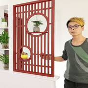 鞋柜上的屏风镂空隔断客厅进门玄关小户型装饰花格吊顶雕花板定制