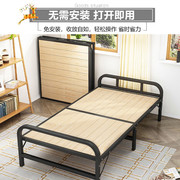 新疆免安装床实木床单人床办公室午睡床简易家用硬板床双人床