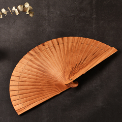 玄同 崖柏苏扇木雕摆件红木工艺品扇子中国风扇子折扇扇文创