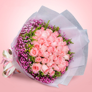 红粉玫瑰花束常州鲜花速递同城，苏州无锡通州南京生日送闺蜜送花店