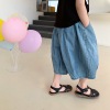 韩国童装儿童薄款灯笼裤，2023夏季男女童，牛仔七分裤宝宝宽松萝卜裤