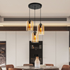 灯具后现代简约铁艺餐厅单头玻璃吊灯卧室床头酒吧咖啡厅吊灯