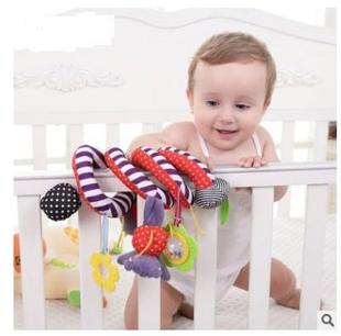 婴儿宝宝毛绒布艺床挂床绕车挂饰床头风铃玩具0-1岁