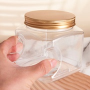 螺旋盖易撕易拉塑料罐，食品糖果茶叶包装罐，透明塑料罐子密封罐