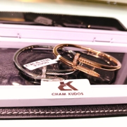 CK 18k玫瑰金钉子手镯男女小众轻奢情侣款高级感个性镶钻手环