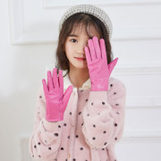 儿童真皮手套女童加绒2023冬季男童保暖加厚中小童学生羊皮手套