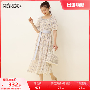 niceclaup夏季日系可爱温，柔风中长款雪纺连衣裙女131720390c