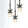 地中海风餐厅欧式三头吊灯创意船舵餐桌饭厅灯吧台咖啡厅玻璃灯