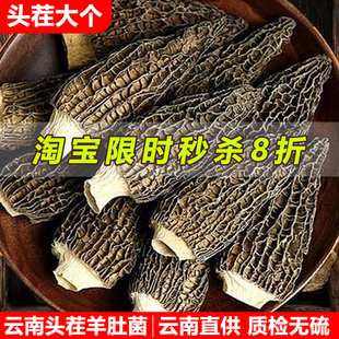 野生羊肚菌干货特级500g新鲜菌菇煲汤干货食材云南菌子新货香菇