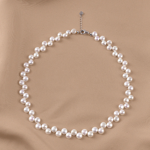 丹姐饰品天然淡水珍珠项链强光面包珠米奇麦穗锁骨链女款XL075