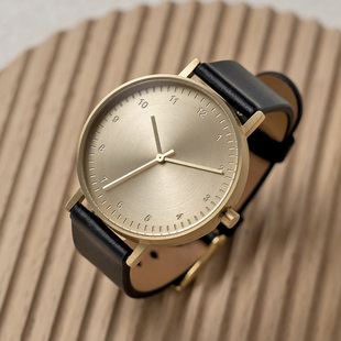 设计感腕表bijouone彼树湾，b60金色设计银色，静音男女防水精钢手表