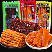 鸿旺鸡汁素牛筋素板筋豆角，干麻辣条湖南特产，休闲怀旧五毛零食小吃