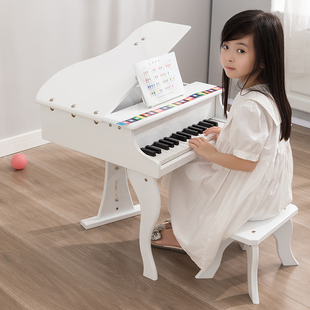 儿童机械小钢琴木质25键，迷你可弹奏家用女孩男孩音乐玩具生日礼物