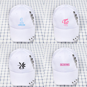exo周边got7帽子twice应援同款柳钉链条，棒球帽男女街头鸭舌帽夏季