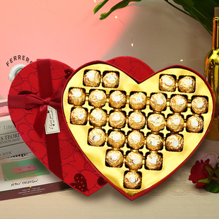 费列罗巧克力礼盒装创意心形送男生女朋友妈妈生日520情人节礼物