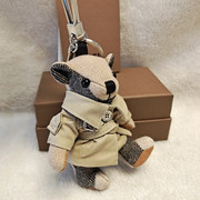 23B熊挂件羊绒格子泰迪熊创意风衣裸熊汽车钥匙扣包挂件