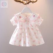 婴儿裙子夏款女童草莓连衣裙，夏季儿童短袖公主，0一1-3岁小女孩宝宝