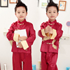 六一春季儿童唐装套装男童民族风中式表演服长袖宝宝庆生装周岁服