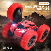 跨境双面特技车高速360度旋转翻滚车，灯光儿童摇控车玩具