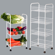 水果蔬菜收纳架放菜架子厨房用品收纳筐家用移动小推车多层置物架