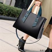 香港轻奢品牌大包包女包2024手提包通勤大容量托特包黑色