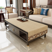 中式木质茶几桌布，家用茶台布桌布长方型棉麻，盖巾茶席茶台布艺定制