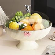 水果盘果盆客厅桌面收纳家用喜糖盒沥水篮结婚摆件零食收纳盒带盖