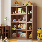 儿童书架实木落地置物架客厅卧室宝宝玩具收纳架多层靠墙储物书柜
