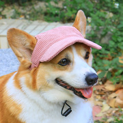 宠物狗狗帽子露耳朵夏小型犬柯基比熊泰迪可爱夏季外出装饰棒球帽