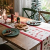 销圣诞桌旗布圣诞节雪人创意桌垫氛围感长桌布，新年节日装饰品美厂