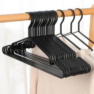 黑色铁衣柜用家用挂衣架无痕防滑加粗加厚烘干机，专用北欧风衣撑子