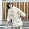 小雨良品日系韩系穿搭中长款羽绒，加厚棉服女冬季超厚小个子面包服